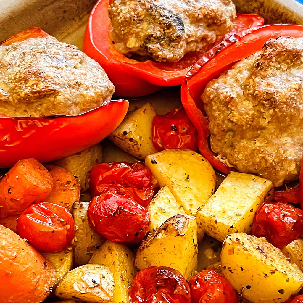 Gefüllte Paprika mit Gemüse
