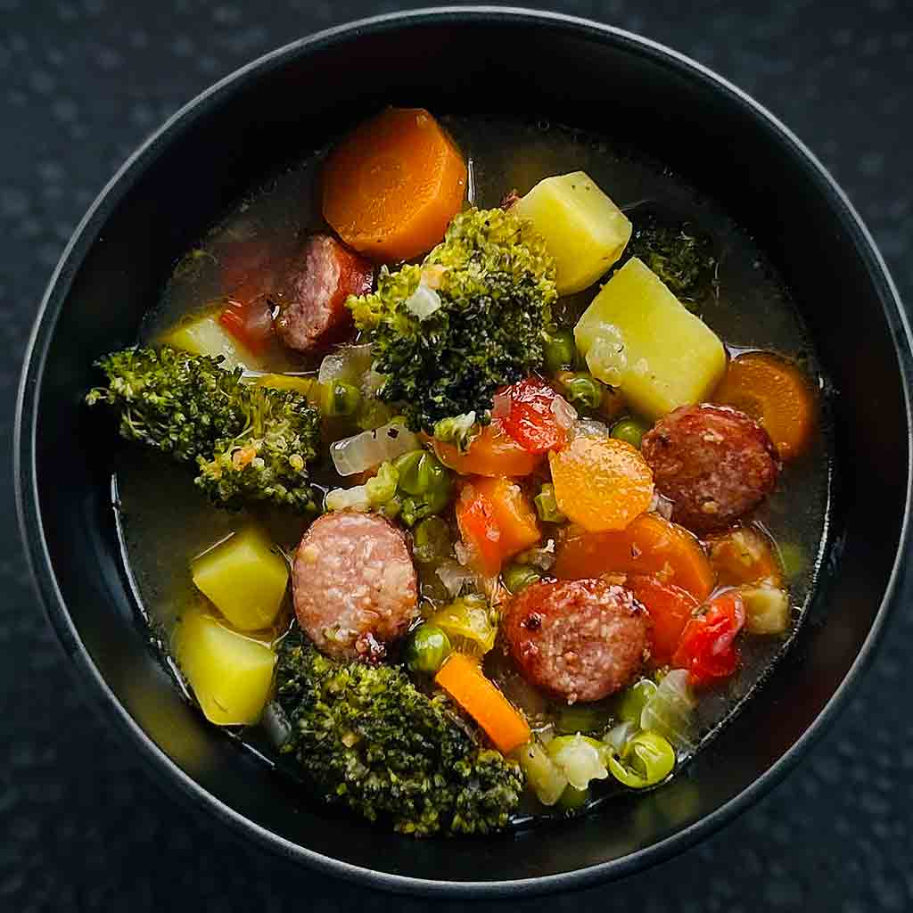 Gemüsesuppe mit Mettenden