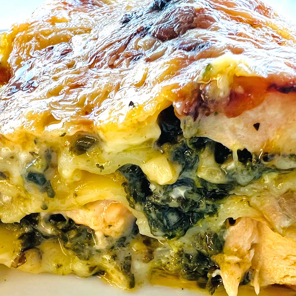 Lachs Spinat Lasagne