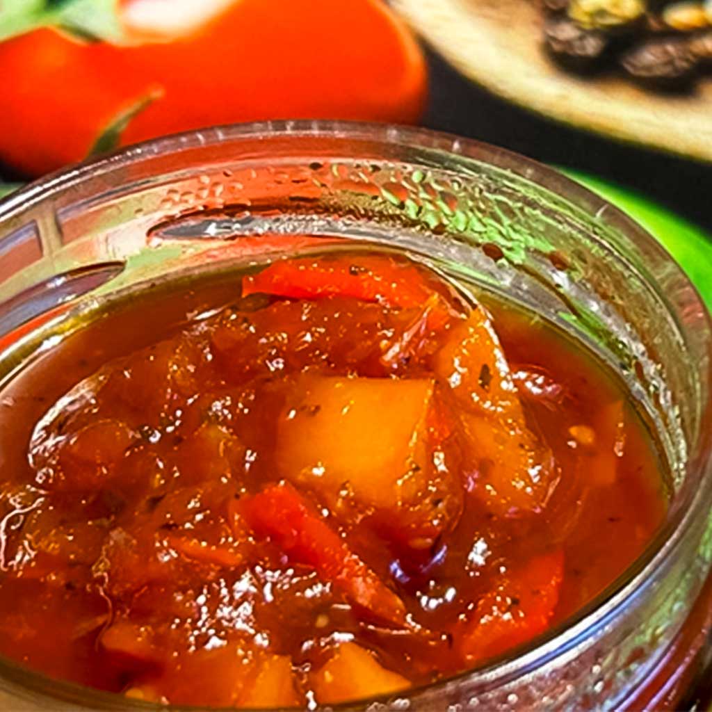 Buntes Tomaten Paprika Chutney